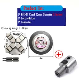 Sanou Lathe Chuck 3/4 Jaw Self-Centering K01-50 K01-63/ K02-50 K02-63 M14*1 Thread With Connecting Rod for Mini DIY Wood Lathe
