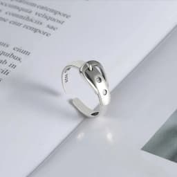 925 Sterling Silver Sanding Face Adjustable Rings For Women Ladies Elegant Luxury Quality Jewelry Accessories Jewellery