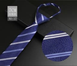 Luxury 7cm Mens Tie Pre-tied Easy Wear Neck Tie For Men Zipper Lazy Pre-tied Business Wedding Stripes Plaid Women Necktie