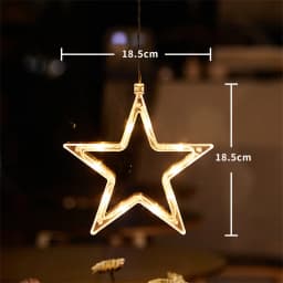 Christmas LED Light Snowflake Santa Hanging Sucker Lamp Window Ornaments Decoration for Home Xmas Navidad 2024 New Year Decor