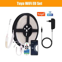 Dimmable COB LED Strip 12V 24V Tuya Wifi Bluetooth Flexible Neon Tape Ribbon 320LED High Linear Light Waterproof COB Led Light