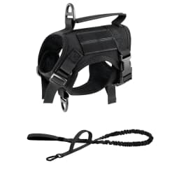 Tactical Cat Harness Vest and Leash Set Adjustable Escape Proof Soft Mesh with Handle Outdoor Walking Pet Training Supplies