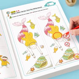 Hidden Differences Activity Book, Featuring 32 Interactive Observation Games and Memory Exercises | Attention and Concentration Training | Visual Perception Skills, Focused Attention Games with Numbered Pages | Find the Difference Game | Science Learning Activity Book to Improve Concentration and Observation Skills | Fun and Engaging Hidden Object Games. Early Education Materials.