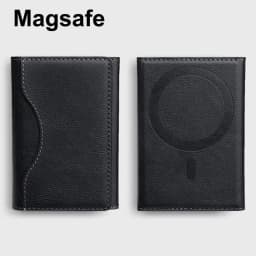 MagSafe Compatible PU Leather Card Wallet Foldable Magnetic Card Holder 6 Card Slots Kickstand Phone Back Wallet For iPhone