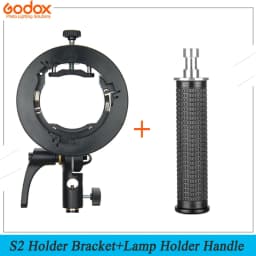 Godox S2 Bowens Mount Flash S-type Holder Bracket Handheld Grip for Godox V1 V860II AD200 AD400PRO Speedlite Flash Snoot Softbox