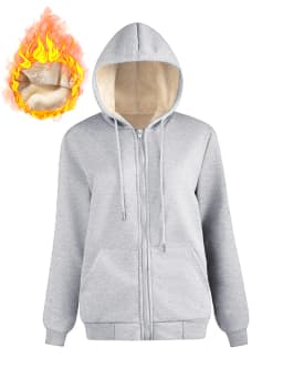 Women's Warm Fleece Lined Hoodie Thick Sherpa Pullover Drawstring Winter Sweatshirt Long Sleeve Multicolor Casual Top