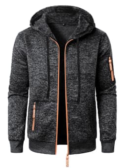 Men's Hoodies Autumn Winter Solid Zip Up Hoodie Men Sweatshirts Cardigans Long Sleeve Hooded Sweatshirt Men Hoody Outerwear