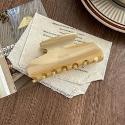 1pc Korean France Acetate Grab Clip, Simple Retro French Elegant Temperament Back of the Head Coil Hair Shark Clip Hairpin