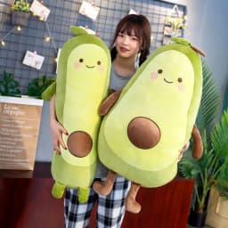 Kawaii Stuffed Fruit Avocado Doll Green Giant Avocado Plush Toy Soft Doll Big Sleeping Pillow Birthday Cute Gift