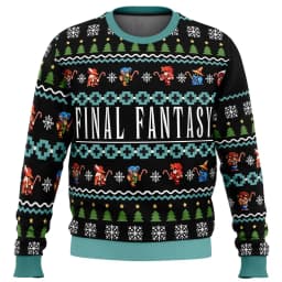 Final Fantasy Anime 2026 New Merry Christmas Ugly Sweater Series Men's and Women's Winter Fashion Casual Sweatshirt