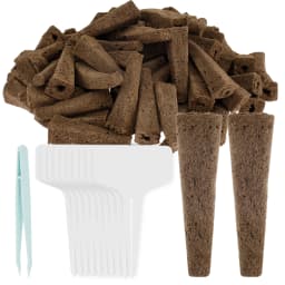 50/100Pcs Seed Grow Sponges Hydroponic Pods Kit with Plant Labels Replacement Root Garden Plant Nutrients Growing Planting