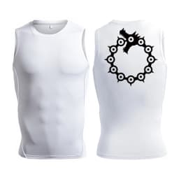 Anime Graphic Sleeveless Compression Shirt For Men Athletic Quick Dry Tank Tops Tees Gym Workout Fitness Running Vest Baselayers