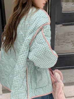 Floral Gourd Print Double-Sided Cotton Jacket Women's Loose Fit Fashionable Retro Large Size Autumn Winter New Style Slimming...