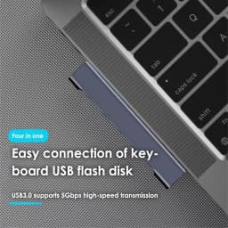 KEBIDUMEI 4 Port USB 3.0 Hub Type C to PD 60W USB 3.0 2.0 Hub OTG Adapter USB C Docking Station USB Splitter For Tablet Macbook