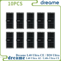 Dreame L40 Ultra AE / L40 Ultra CE / L10s Ultra CE / D20 Ultra Parts, Main Brush, Edge Brush, Cloth, Dust Bag, Filter Screen