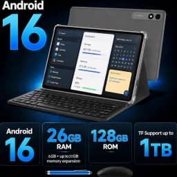 10 inch Tablet Android 16 8-Core Tablet 26GB+128GB 1TB Extended WiFi 6 8MP Stylus Keyboard Mouse Headset PC PAD Set