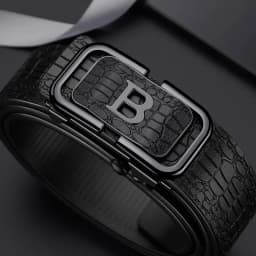 Fashionable Men's Crocodile Pattern Automatic Buckle Belt With Men's Jeans Casual Belt Trendy Men's Business Design Belt
