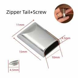 10-100pcs Metal Zipper Stopper Clips Tail Plug Heads With Screw for DIY Sewing Leather Craft Hardware