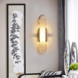 Nordic Modern High-End Marble Bedroom Bedside Lamps Living Room Wall Lighting Elegant Room Decor Marble Interior Wall Led Lights