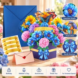 3D Pop UP Lovely Card for Beloved Mom Friend Gift Birthday Anniversary Wedding Invitation Mothers Day Greeting Thank You Cards