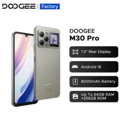 DOOGEE M30 Pro Smartphone Android 16 6.88'' HD+Screen 1.3'' Rear Display Octa Core Mobile Phone 64GB+256GB 8000mAh 64MP 33W NFC