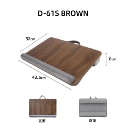 MUMUCC Wooden Suspended Bed Laptop Desk, Portable 15 Inch Bed Study Table with Handle, Sponge Cushion & ABS Slot, Compact