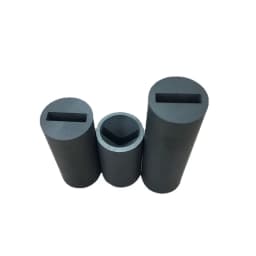Flat Square Hole Type Boron Carbide Sand Blasting Nozzle Diameter 4mm Length 35mm 45mm 60mm