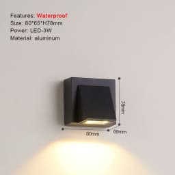 Round Square Modern Wall Lights Garden Porch Ip65 Waterproof Up Down Lighting Outdoor Led Bedroom Lamp Wall Decor
