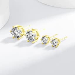 5-9MM Moissanite Earring 925 Sterling Silver Plated with 18k White Gold Stud Earrings For Women Jewelry