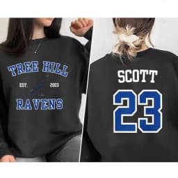 One Tree Hill Sweatshirt TREE HILL RAVENS Shirt Nathan Scott 23 North Carolina Hoodie Trendy Tric Sweatshirts Tv Show OTH Merch