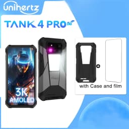 Unihertz Tank 4 Pro 8849 Rugged Phone 5G AI Built-in 720P Projector IP68/69 Dimensity 8300 512GB/1TB ROM 16GB/18GB RAM 3k AMOLED