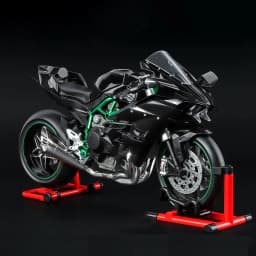 1:9 Kawasaki H2R Ninja With Spray Alloy Motorcycle Model Toy Vehicle Collection Sound and Light Off Road Autocycle Toys Car