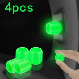 4Pcs Luminous Valve Caps Fluorescent Night Glowing Car Motorcycle Bicycle Wheel Styling Tyre Hub Universal Cap Decor Five styles