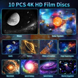 Galaxy Projector Astronomical Telescope Starry Sky Night Light 360°Rotate Rechargeable Table Lamp For Children Room Decor