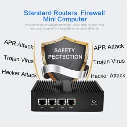 Intel Celeron J1900 N2830 Mini PC with 4xi226 LAN 1xHDMI 2xUSB Support Ubuntu Linux Firewall Router Appliance Windows10 Ready