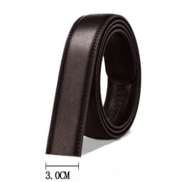 3.0 3.5cm Men Women's Automatic Buckle Belt Strips Blue Red White Black Coffee Belt without Buckle PU Leather Belt No Buckle