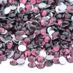 JUNAO 100Gross SS6 SS10 SS12 SS16 SS20 SS30 AB Color Glass Rhinestones Bulk Non Hotfix Flatback Strass DIY Nail Crystal Stones
