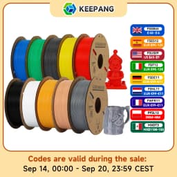 KEEPANG PLA Filament 1.75mm 3D Printer Filament 5/10Rolls 3D Printing Plastic Material 100% No Bubble for FDM 3D Printer MIX