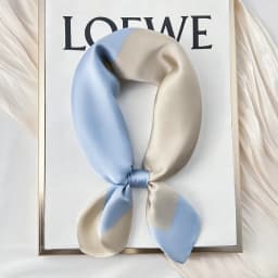 Blue Fashion Scarves for Women Shawl Solid Silk Satin Hijab Scarf Female 70*70cm Luxury Brand Square Shawls Scarfs For Ladies