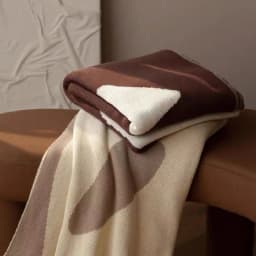 Chocolate Color Knitted Blanket Cream Ivory Knitted Blanket Geometric Throw Modern Sofa Bedding Fashion Home Decorations