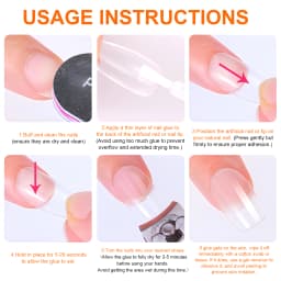 Twoing Waterproof Liquid Nail Adhesive,Long-Lasting & Fast-Drying, Formaldehyde-Free, Compatible with Acrylic Nails Fake Nails
