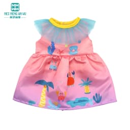 Clothes for doll fit 40cm new born doll accessories Fashion sequined jackets and dresses Christmas gifts for kids
