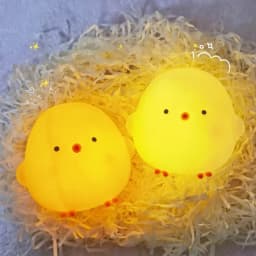 Animal Cartoon Duck Chicken Led for Soft Light Night Baby Children Kid Bedroom Decorative Lighting Home Decoration Moon Lamp