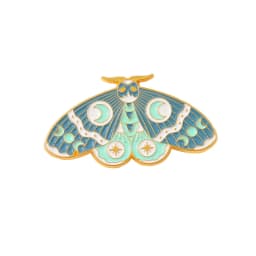 Moth Enamel Pin Moon Star Eye Leaf Animal Badges Brooches for Women Bag Hat Backpack Accessories Jewelry Gift for Friends