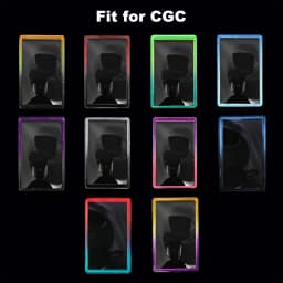 10 X Graded Card Case FIT for GBS/CGC/ACE/TAG Slab Case Soft TPU Frame + High Definition PC for Trading Card Stackable