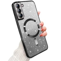 Glitter Bright Cover For Samsung Galaxy S25 S24 S23 S22 S21 S20 Plus FE Note20 Ultra Case Plating Wireless MagSafe Magnetic