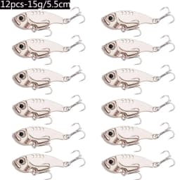 12pcs Fishing Lures Spoon For Pike 3g 7g 10g 15g 20g Treble Hook Spoon Wobble Metal Hard Bait Vib Spoonbait Fishing Tackle Lure