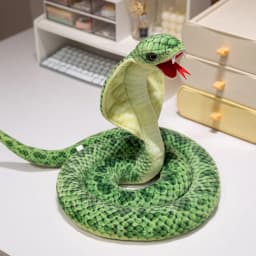 Simulation Cobra Plush Toy Golden Dot Indian Cobr Stuffed Animals Snake Plush Grey Funny Spoof Joke Toys Home Decor