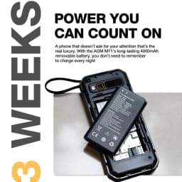 AGM M11 4G Rugged Phone IP68 Waterproof Feature Phone 4000mAh Emergency Charger Wi-Fi Hotspot Wired Reverse Charging for Outdoor