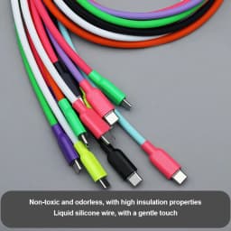 240W Liquid Silicone USB C To Type C Fast Charging Cable Type C Data Cord For IPhone 17 16 15 Pro Max MacBook iPad Samsung S26